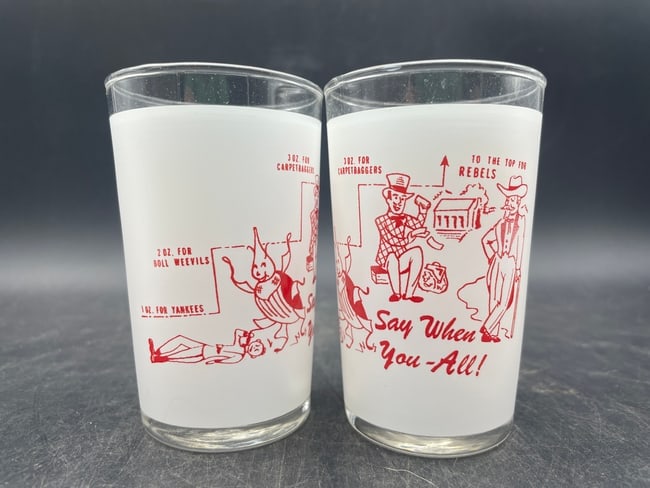Pair of Federal Glass Comedy Glasses SAY WHEN YOU-ALL! - 2