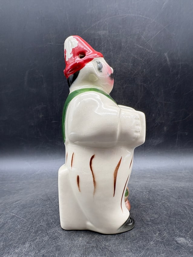 Vintage Mid-Century Japanese Ceramic "Grated Cheese" Clown Shaker or Dispenser, circa 1950s - 4