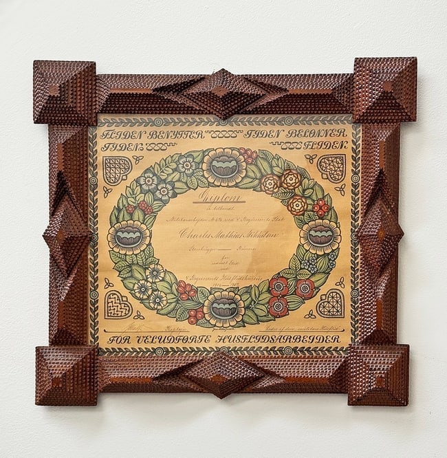 Tramp Art Frame Charles Mikkelsen (1 of 3)
