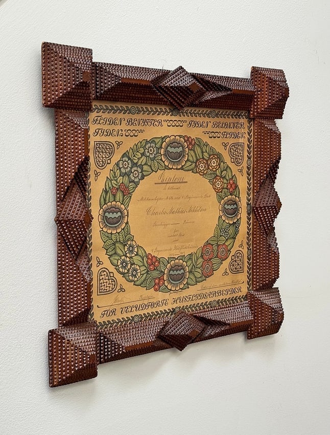 Tramp Art Frame Charles Mikkelsen - 3