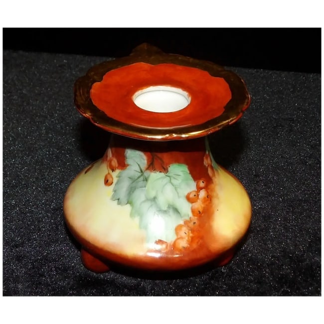 Hand Painted with 22kt Gold accent Candle Holder - 5