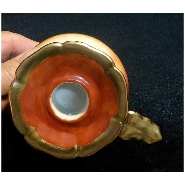 Hand Painted with 22kt Gold accent Candle Holder - 6