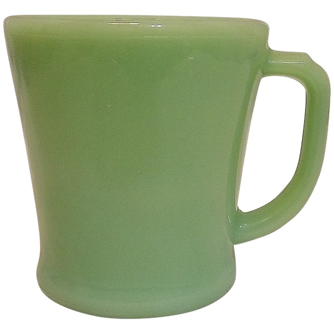 Rare Fire King Oven Glass D Handle Jadeite Coffee Mug (1 of 8)