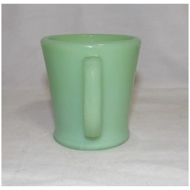 Rare Fire King Oven Glass D Handle Jadeite Coffee Mug - 3
