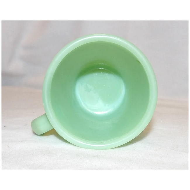 Rare Fire King Oven Glass D Handle Jadeite Coffee Mug - 6