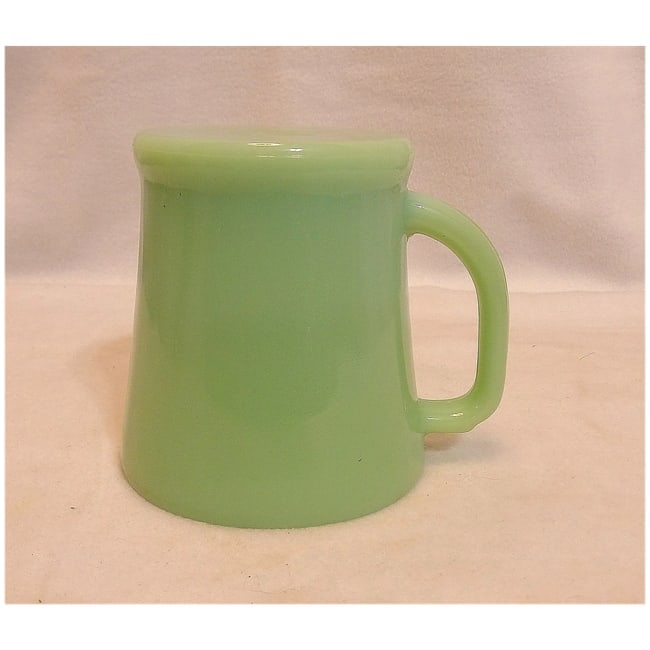 Rare Fire King Oven Glass D Handle Jadeite Coffee Mug - 8