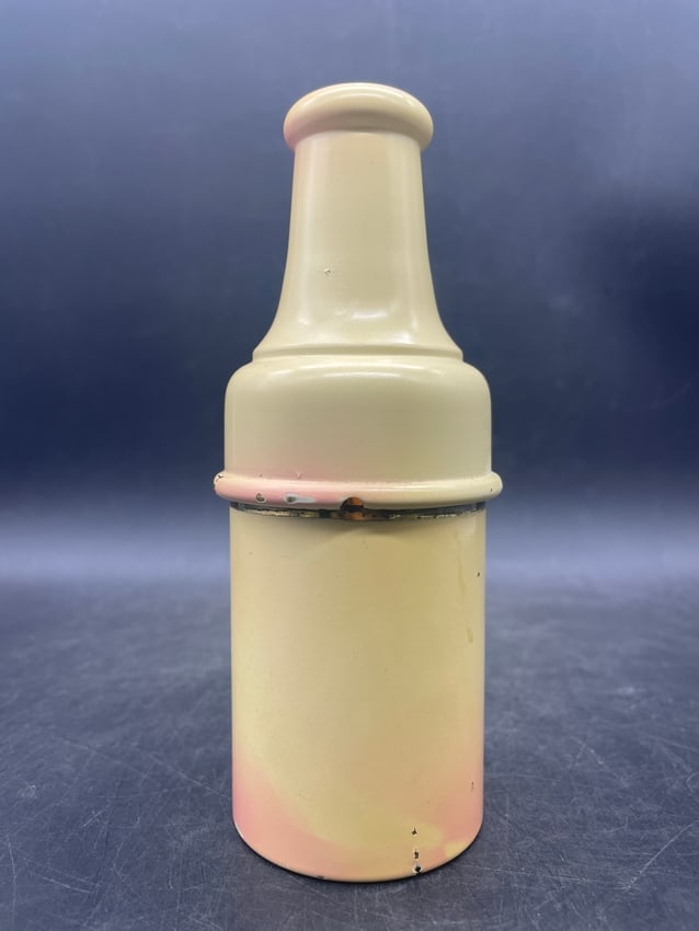 Rare European Glass Perfume Bottle With Enamel Travel Box - 5