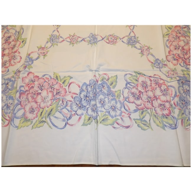 Floral Cotton Breakfast or Kitchen Tablecloth - 3