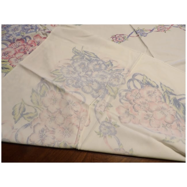 Floral Cotton Breakfast or Kitchen Tablecloth - 5