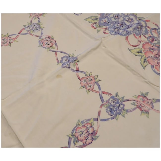 Floral Cotton Breakfast or Kitchen Tablecloth - 6
