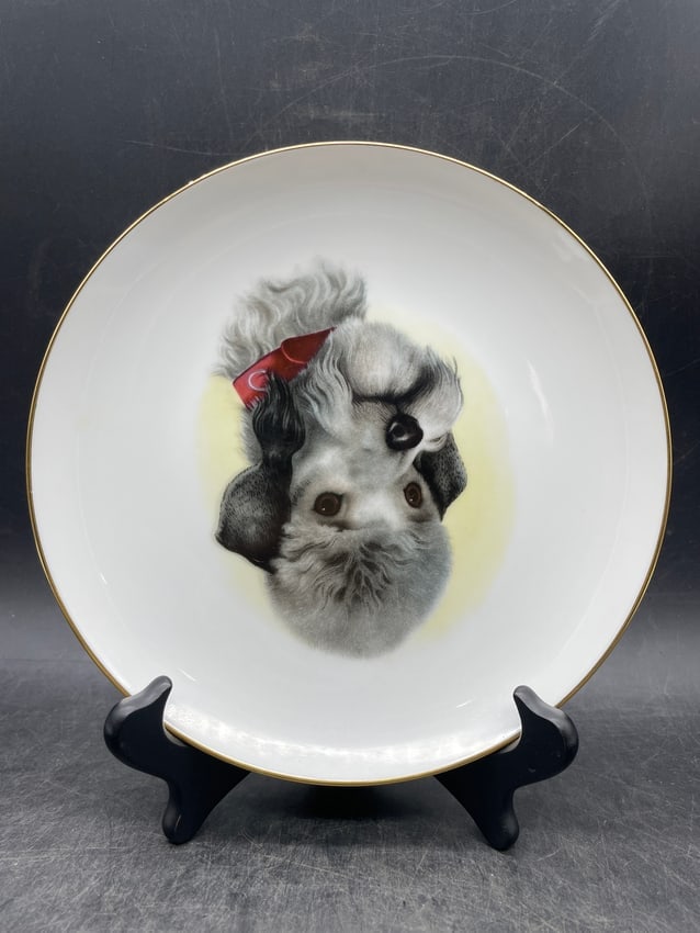 Retro 1950's Poodle Plate USA - 2