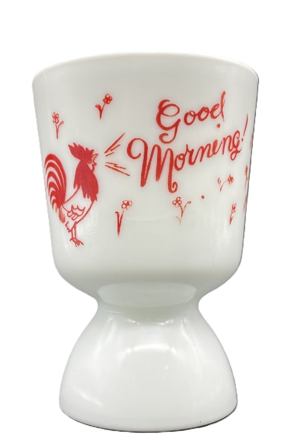 Vintage Rooster Good Morning Egg Cup - 8