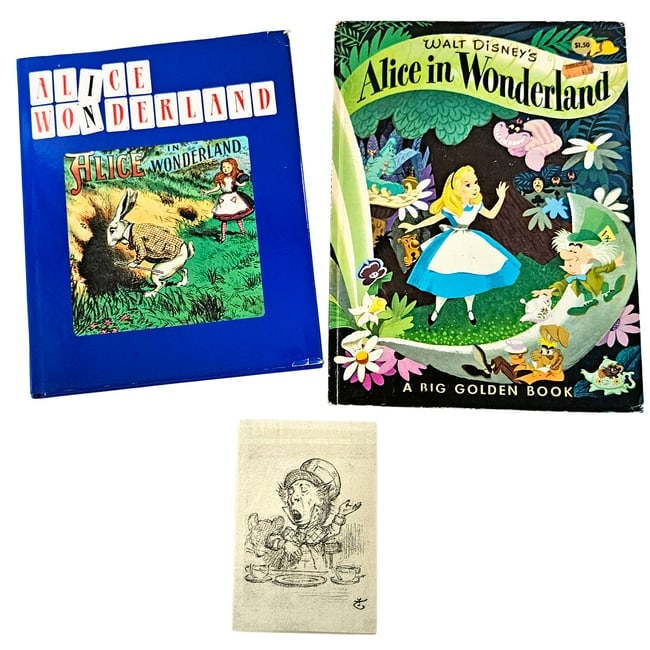 Collection of vintage Alice in Wonderland Books and Cards (1 of 15)