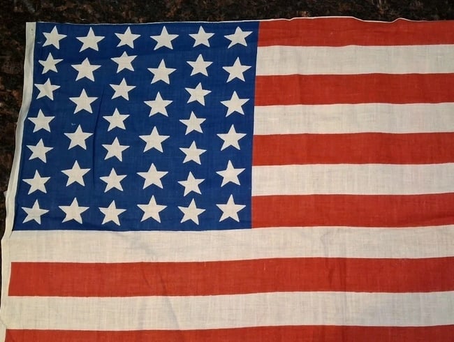 American Flag 39 Star 1889 North Dakota perfect size for framing #2 Minty - 3