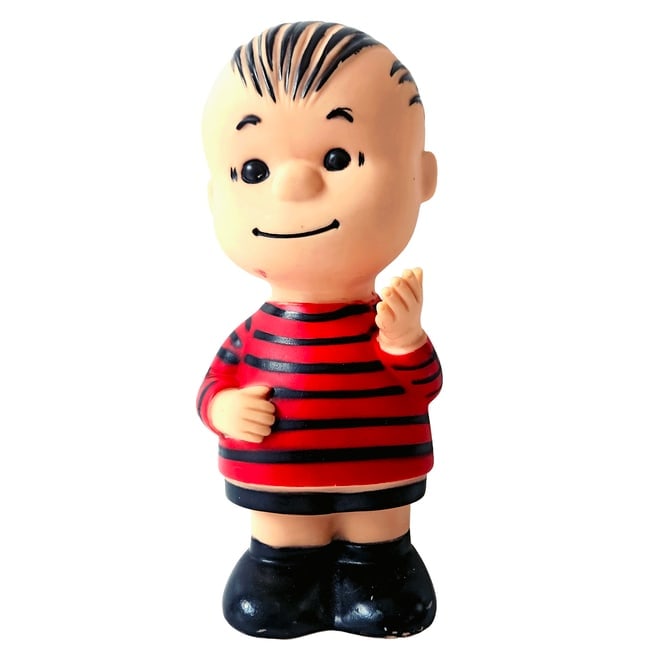 Vintage 1958 Hungerford Linus Van Pelt Peanuts Vinyl 8" Figure Doll Squeaker Toy Original (1 of 7)