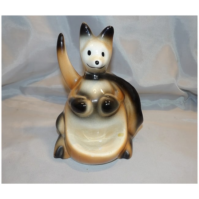 Vintage Ceramic Boxing Kangaroo Dresser Caddy 1956 - 2
