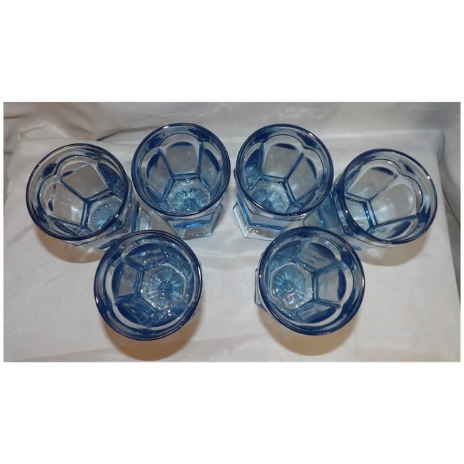 Fostoria Virginia Blue Iced Tea Glasses - 5