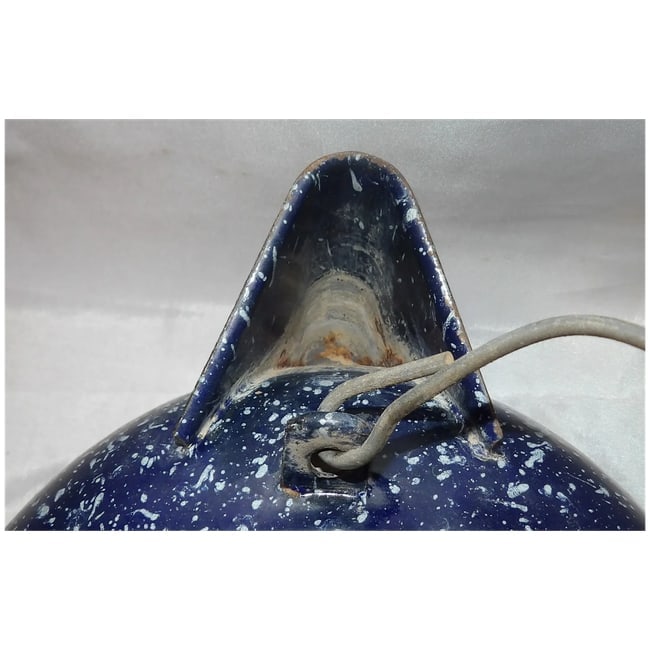 Blue Granite Enamelware Coffee Pot - 7