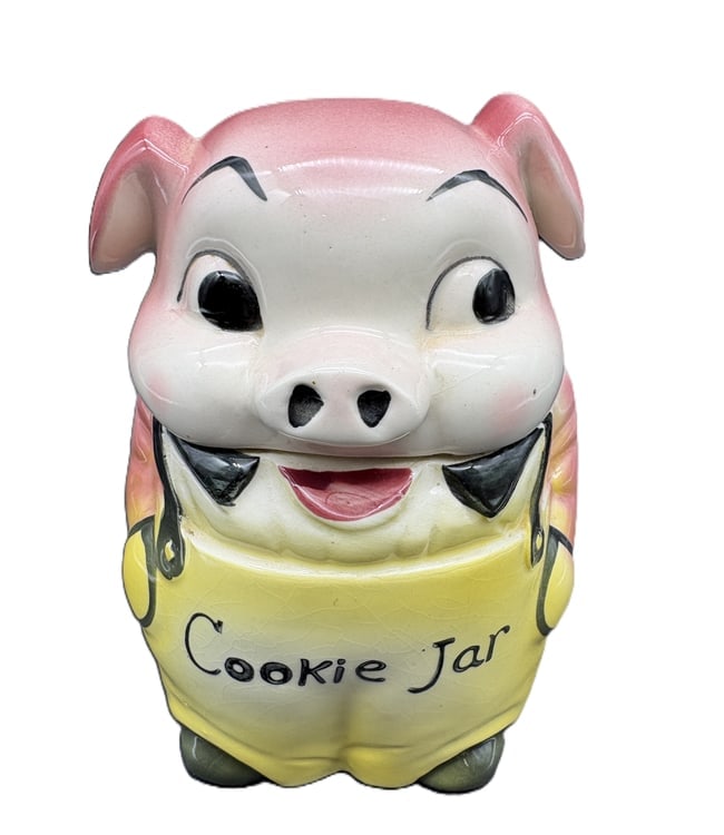 Vintage Anthropomorphic Pig Cookie Jar Japan (1 of 8)