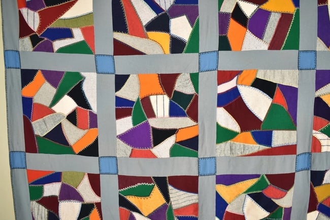 1920's Wool Crazy Quilt - 2