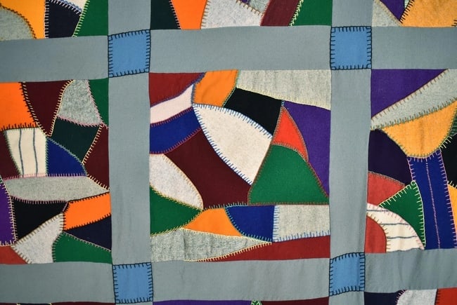 1920's Wool Crazy Quilt - 3