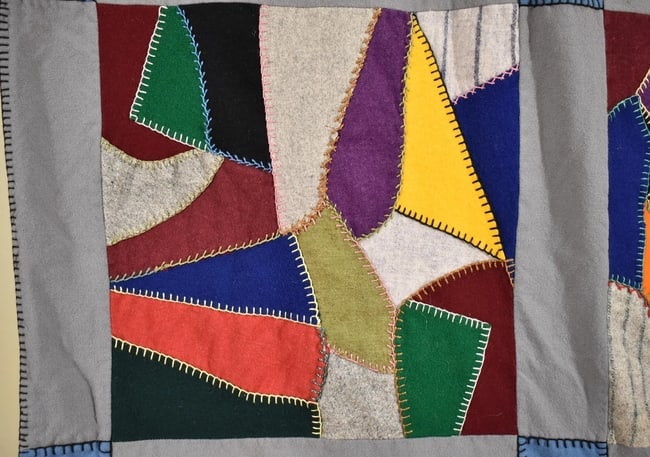 1920's Wool Crazy Quilt - 8