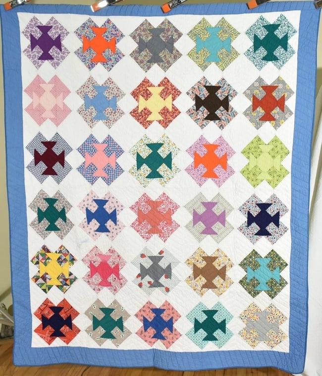 Colorful 40's Shoofly Quilt (1 of 10)