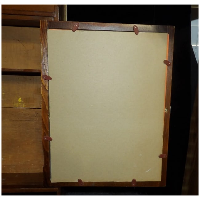 Vintage Oak Bathroom/ Medicine Cabinet with Towel Rack - 6