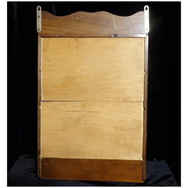 Vintage Oak Bathroom/ Medicine Cabinet with Towel Rack - 7