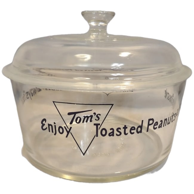 RARE Tom's Toasted Peanuts Always Fresh -Tom's Distb. 2 Qt Container (1 of 10)