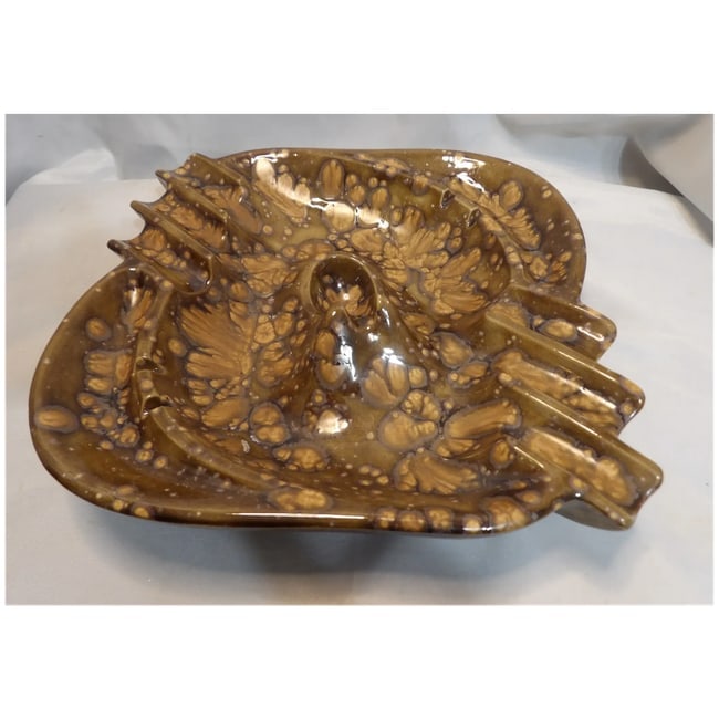 Rare Ceramic MCM Ashtray- Cigars, cigarettes and Pipe - 4