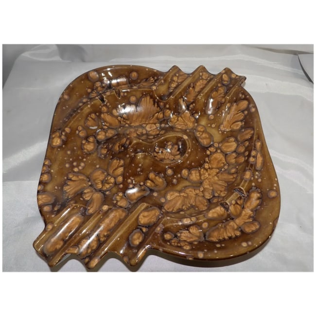 Rare Ceramic MCM Ashtray- Cigars, cigarettes and Pipe - 8