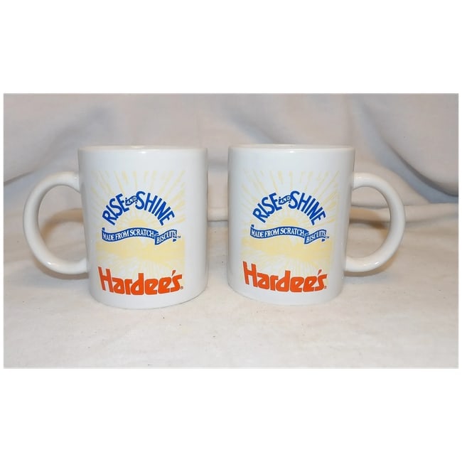 Vintage 1995 Rise and Shine Hardee's Mugs - 2