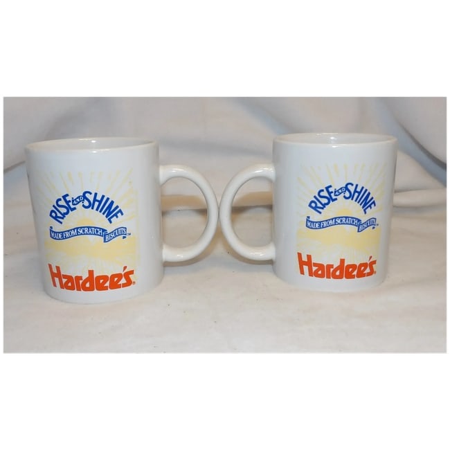 Vintage 1995 Rise and Shine Hardee's Mugs - 4