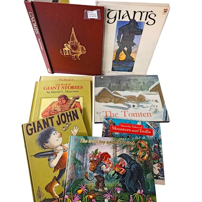 Giants and Trolls Children's Book Collection: Giant Stories by David L Harrison Book 1972 - excellent condition but for the tape marks on the inside (2 copies) Giant John by Arnold Lobel 1964 First Edition very good condition Favorite Tales of