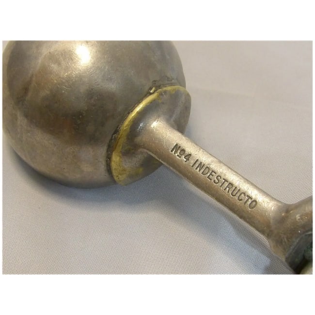 Indestructo #4 Ice Cream Scoop: Brass Mechanism, Wood Handle, Patented 1928 - 4