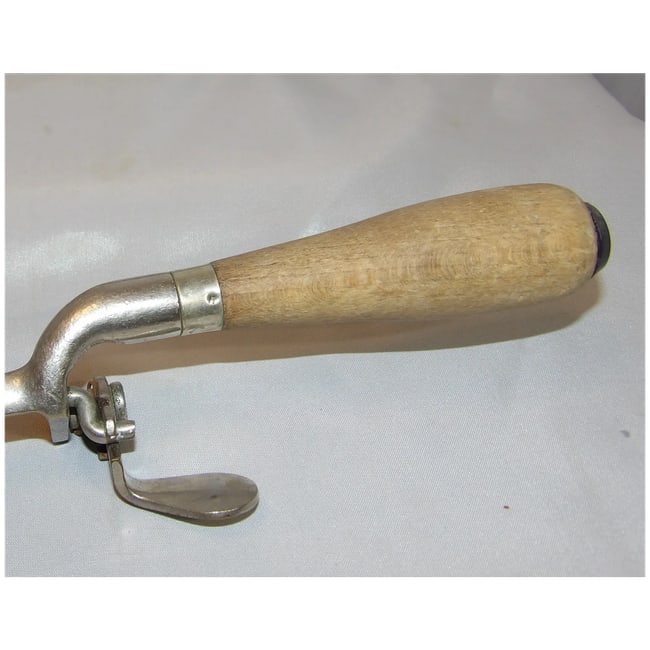 Indestructo #4 Ice Cream Scoop: Brass Mechanism, Wood Handle, Patented 1928 - 6