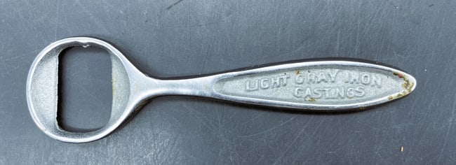 Vintage Bottle Opener The G & C Foundry Sandusky Ohio Light Gray Iron Castings - 2