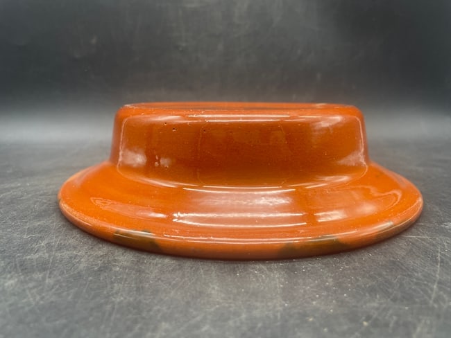 James C Seagreaves JCS Folk Art Tulip Dish Bowl Redware - 6