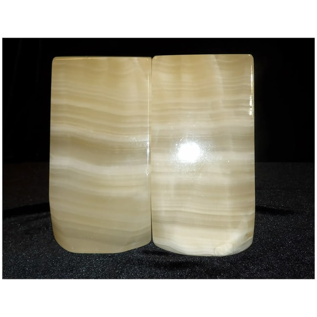 Pair of Polished Onyx Bookends - 9