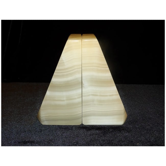 Pair of Polished Onyx Bookends - 2
