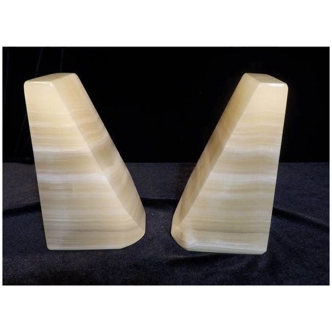 Pair of Polished Onyx Bookends - 3