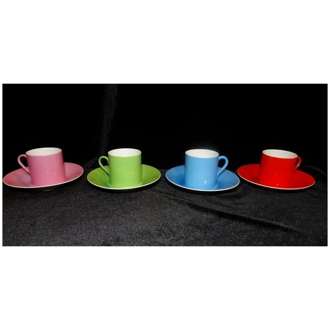 Demitasse Espresso Cups and Saucers made in Czechoslovakia - 2