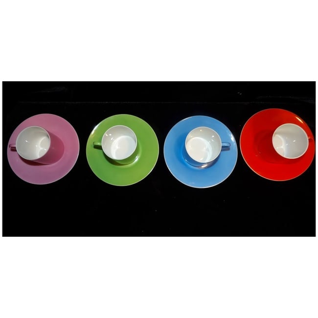 Demitasse Espresso Cups and Saucers made in Czechoslovakia - 3