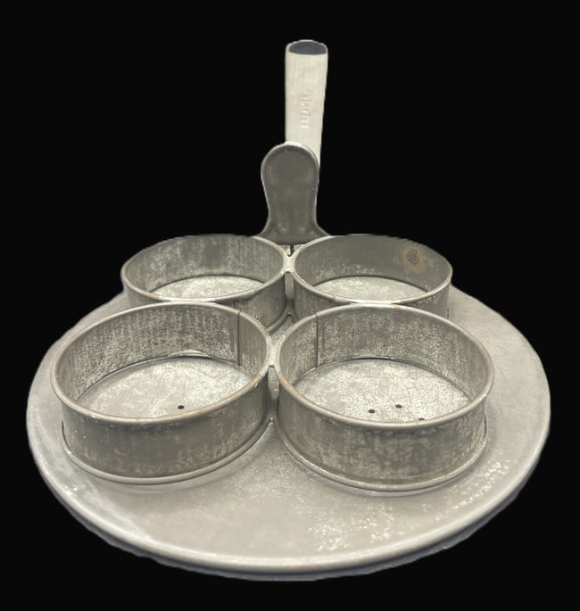 Vintage Kreamer 4 Egg Spring Action Poacher Tin Kitchen Gadget c1920s - 6