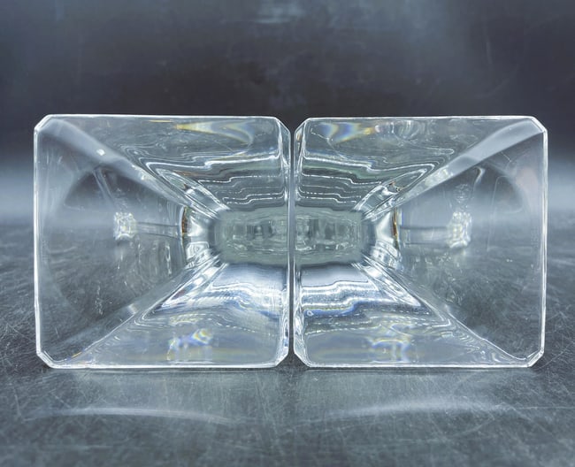 MID-CENTURY MODERN RIEDEL "DUETTO" AUSTRIA CRYSTAL CANDLESTICKS - 4