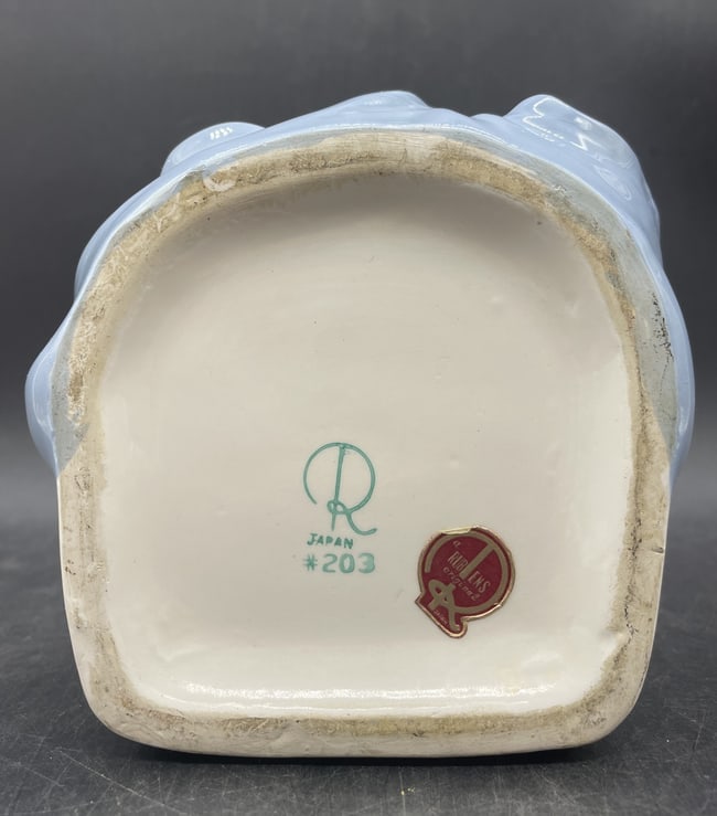 RUBEN'S 1960 MOTHER MARY AND BABY JESUS PORCELAIN PLANTER, JAPAN - 7