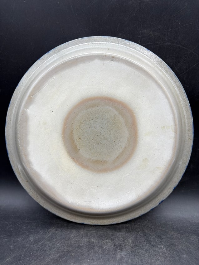 1990 Eldreth Stoneware Pottery Christmas Pie Plate - 3