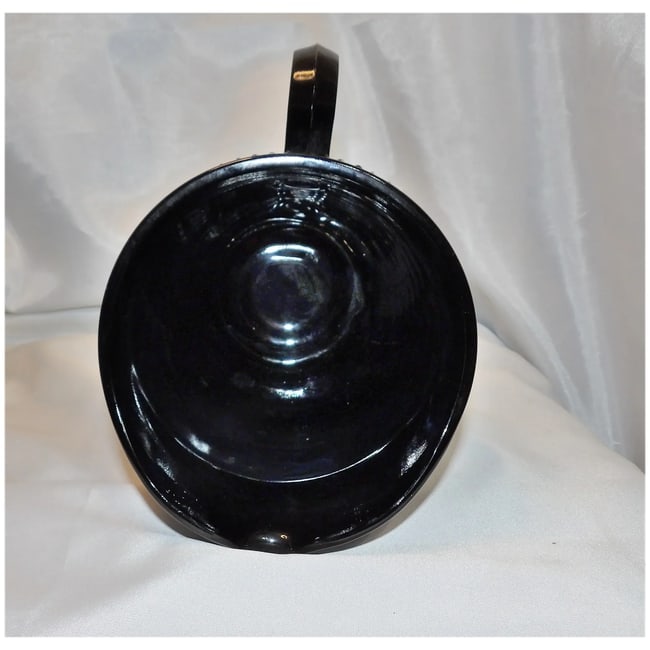 Indiana Glass Tiara Black Diamond Point Tumblers and Cameo Pitcher - 11
