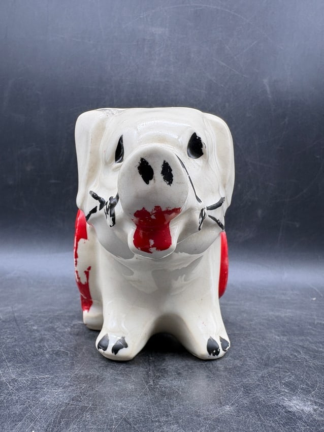 McCoy Clown w/ Pig Planter, Original Cold Paint, Vintage 1951 - 5